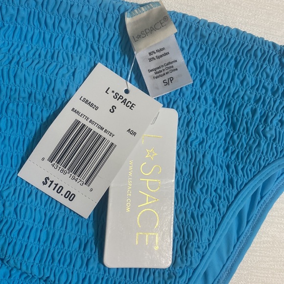 L*SPACE Women's BARLETTE BOTTOM BITSY Smocked Bikini Bottom - Picture 5 of 5